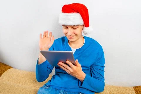 Young Man with a Tablet Stock-Fotos