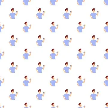Young man taking selfie with smartphone pattern 스톡 일러스트