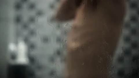 young man taking a shower slipped in the... | Stock Video | Pond5