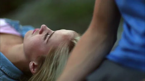 Young Man Talking To His Girlfriend, Serious Moment Between Them (Slow Motion) Stock Footage 46628697