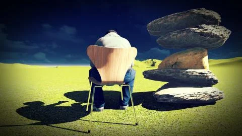 Young man  talking on his mobile Stock Illustration