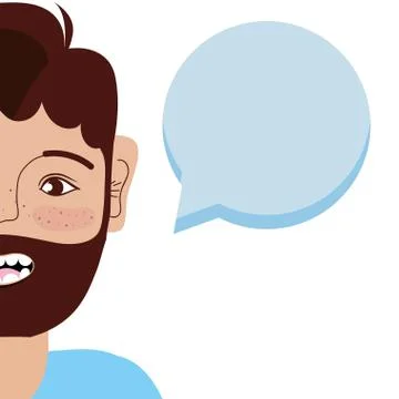 Young man talking Illustration