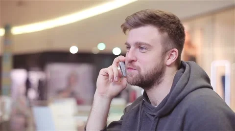 Young Man Talking on the Mobile Phone. Stock Footage 47977481