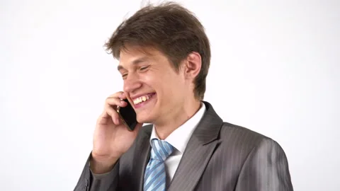 Young man talking on the phone Stock-Footage 92719249