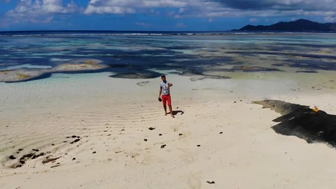 A young man is testing a drone. Stock Footage 102041607