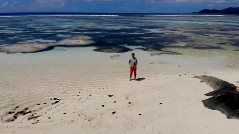 A young man is testing a drone. Stock Footage 102041622