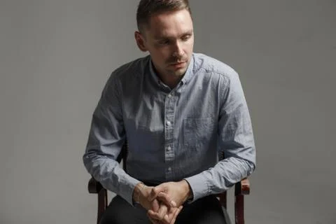 Young man thinking about something Stock Photos