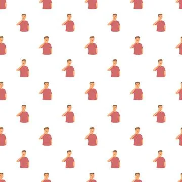Young man thinking having idea seamless pattern Stock Illustration