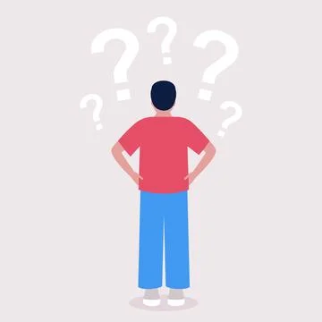 Young man thinking Stock Illustration