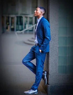 Young Man Thinking Outside Stock Photos