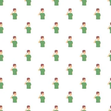 Young man thinking pattern wallpaper background Stock-Illustration