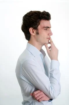 Young man thinking Stock Photos