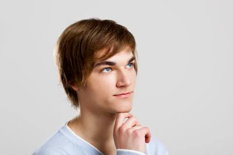 Young man thinking Stock Photos