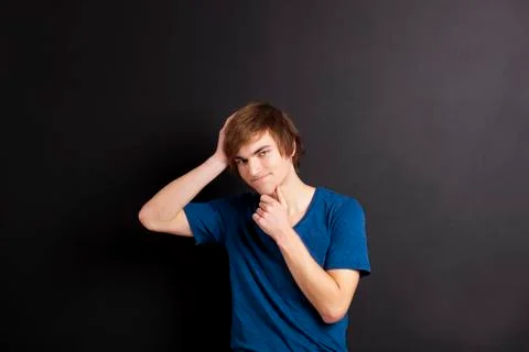 Young man thinking Stock Photos