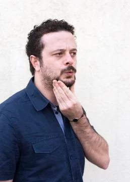 Young Man Thinking Stock Photos