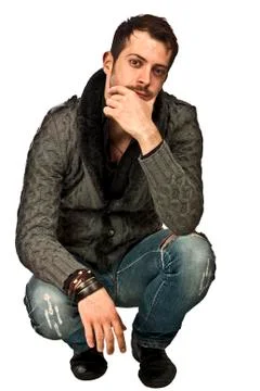 Young man thinking Stock Photos