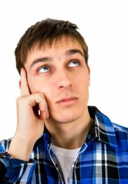 Young Man thinking Foto stock