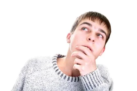 Young man thinking Stock Photos