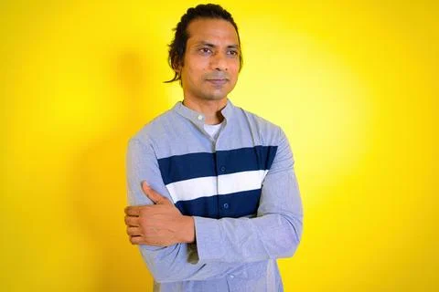 Young man in thoughtful process Stock Photos