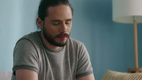 Young Man Throws Dice to Make Right Decision Stock Footage 130455660