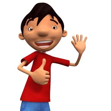Young man with thumb up Illustration