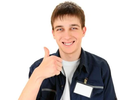 Young Man with a Thumb Up Stock Photos