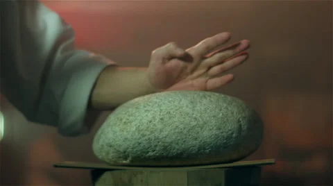 Young man training martial arts (Goju-Ryu Karate-Do). Stone hands training Stock Footage 62616618
