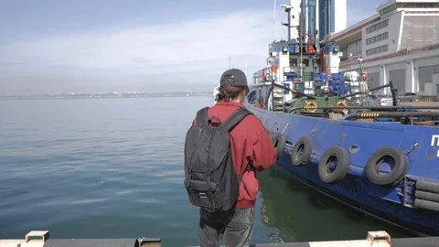 Young man traveler Stock Footage 88392967