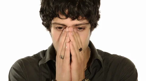 Young man in trouble 库存影片 28797909