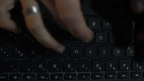 Young man typing on the computer Stock-Footage 167845760