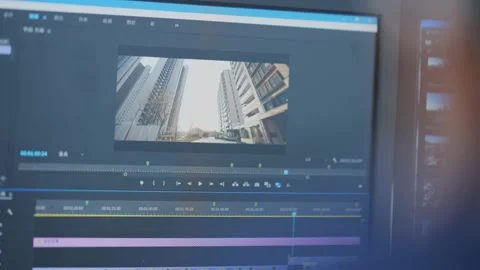 Young man using computer to edit video Stock-Footage 194520905