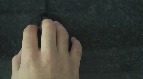 Young Man Using A Mouse Above-Shot Video stock 34045881