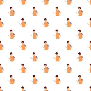 Young man using smartphone digital device pattern Stock Illustration