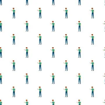 Young man using smartphone digital communication pattern 库存插图