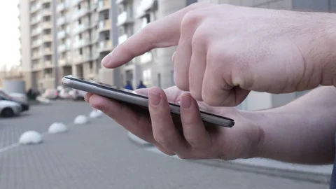 Young Man Using Smartphone Stock Footage 88290117