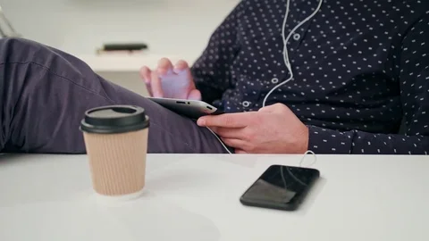 A Young Man Using a Tablet Indoors. Stock Footage 83837295