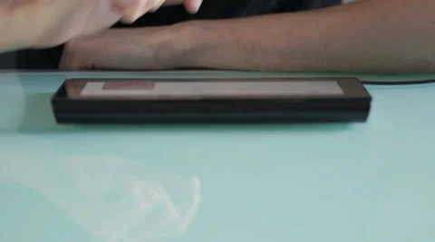 Young man using tablet pc Video stock 32355257