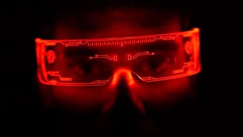 Young man is using virtual reality glasses. Stock Footage 232293338