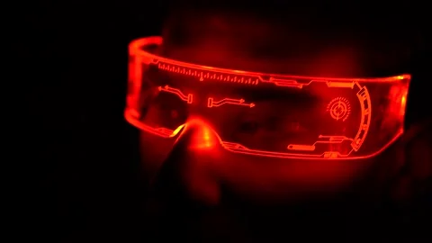 Young man is using virtual reality glasses. Stock Footage 232293389