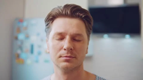 The young man is very surprised. Stock Footage 133324664