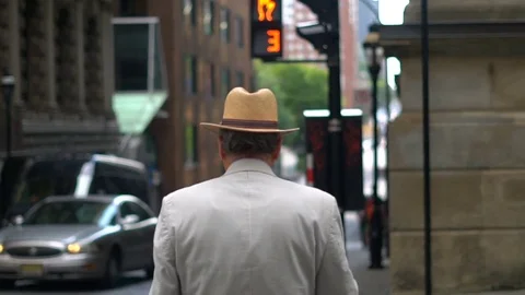 Young Man Walking on the streets of old Montreal Video stock 77969933