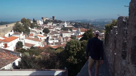 A young man walks on the observation deck. Stock Footage 87248400