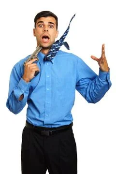 Young man wants to commit suicide Stock Photos