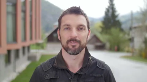 Young man watching in camera Video stock 49752533