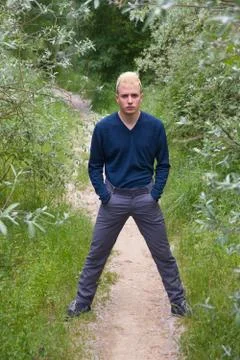 Young man in a way 스톡 사진