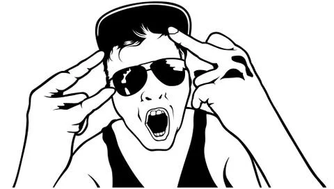 Young Man Wearing Stock Illustration