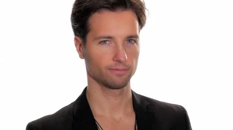 Young man winking and smiling Stock-Footage 45893806