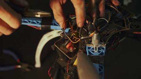 Young man work with drone Stock Footage 84993813