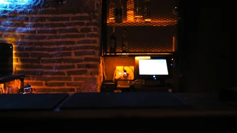 Young man, working in bar 스톡 동영상 126909235