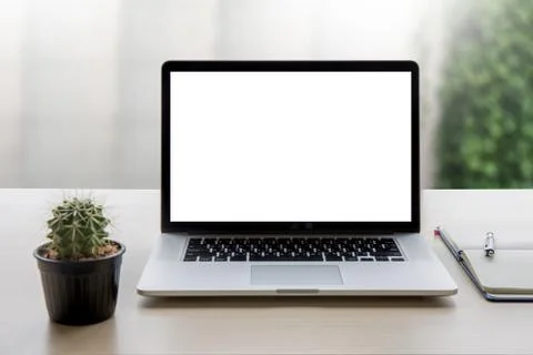 Young man working Businessman using a desktop computer of the blank screen 스톡 사진